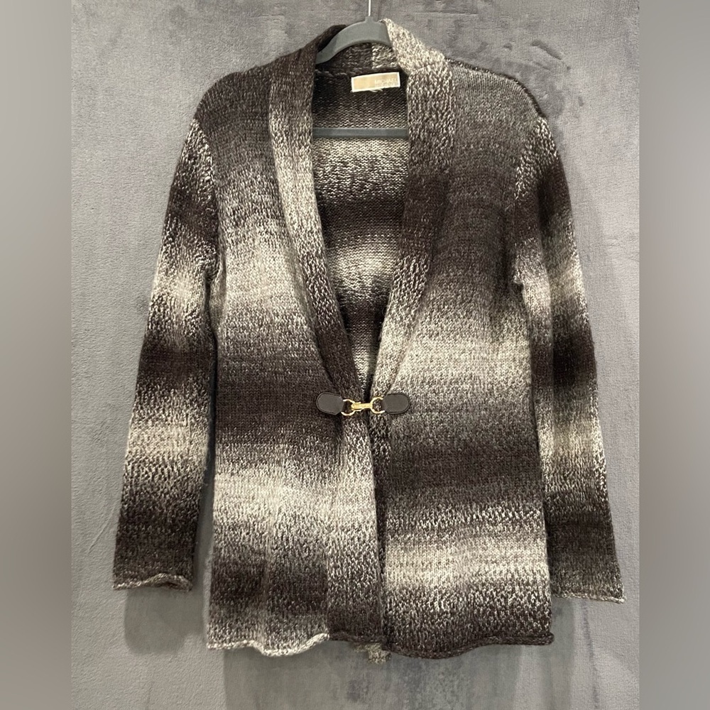 Michael Kors Cardigan Brown Ombre Alpaca Wool Blend Open Women’s  L No Size Tag